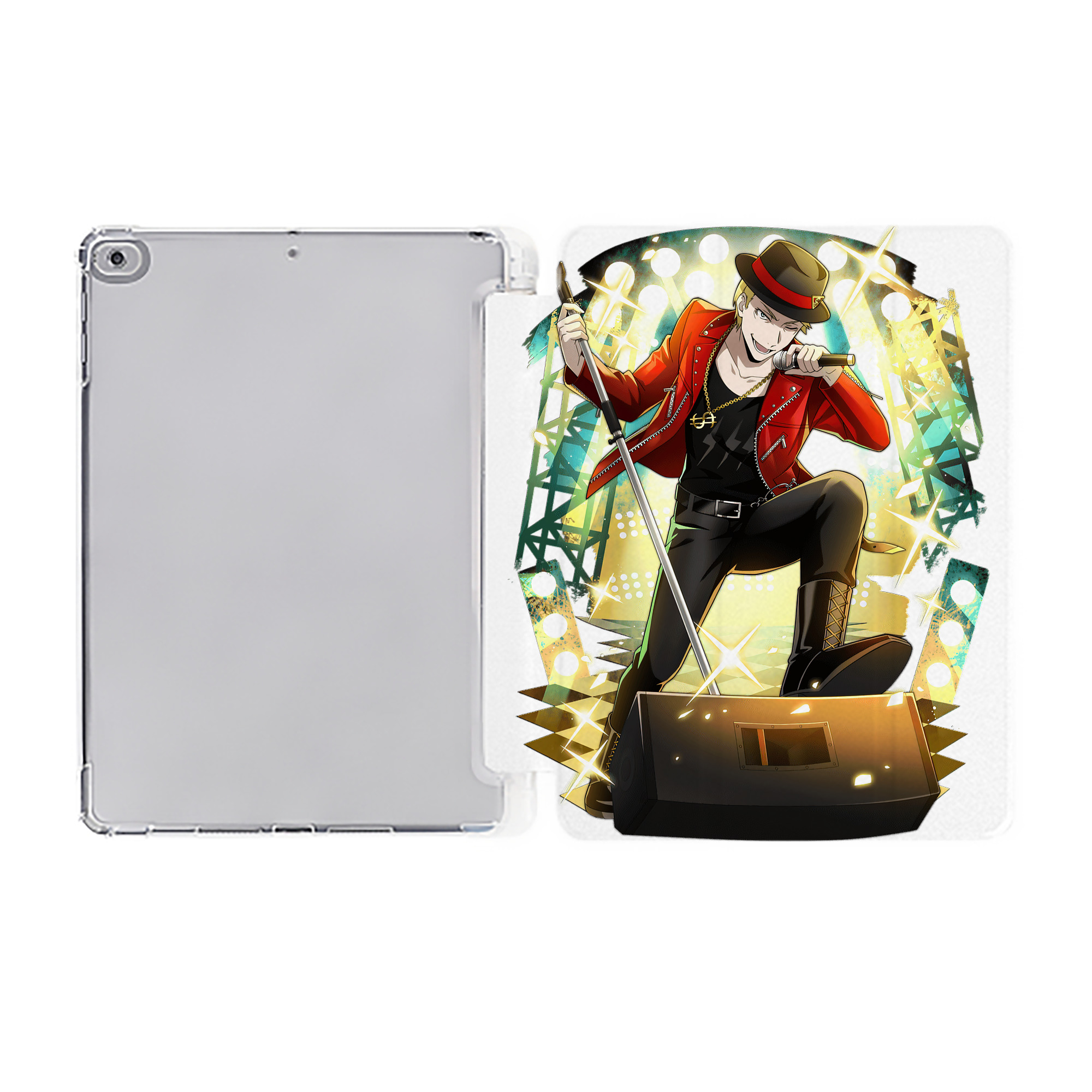 （画像用） 文豪ストレイドッグス Bungo Stray Dogs IPad ケース ペン収納付き 三つ折りスタンド PUレザー×シリコン 対応機種9.5/10.5/10.9インチ